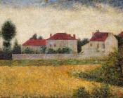 乔治 修拉 : White Houses, Ville d'Avray